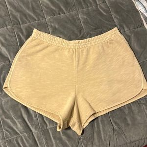 Brand new w/ tag Madewell sweatshirt lounge shorts in beige, size large